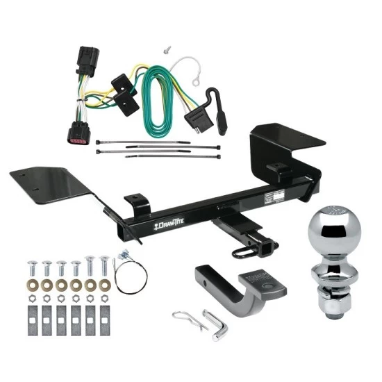 Trailer Tow Hitch For 06-16 Chevrolet Impala Complete Package w/ Wiring Draw Bar Kit and 2" Ball
