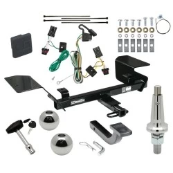 Trailer Tow Hitch For 00-05 Chevrolet Impala All Models Ultimate Package w/ Wiring Draw Bar Kit Interchange 2" 1-7/8" Ball Lock and Cover