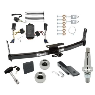 Trailer Tow Hitch For 02-07 Saturn Vue Except Redline Ultimate Package w/ Wiring Draw Bar Kit Interchange 2" 1-7/8" Ball Lock and Cover