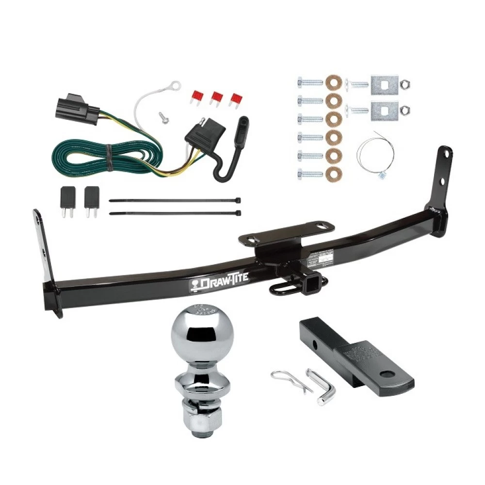 Trailer Tow Hitch For 07-09 Pontiac Equinox Pontiac Torrent Complete Package w/ Wiring Draw Bar Kit and 2" Ball