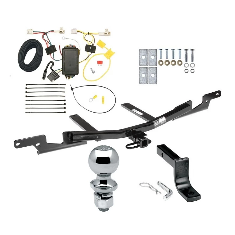 Trailer Tow Hitch For 07-11 Toyota Camry Sedan Complete Package w/ Wiring Draw Bar Kit and 2" Ball