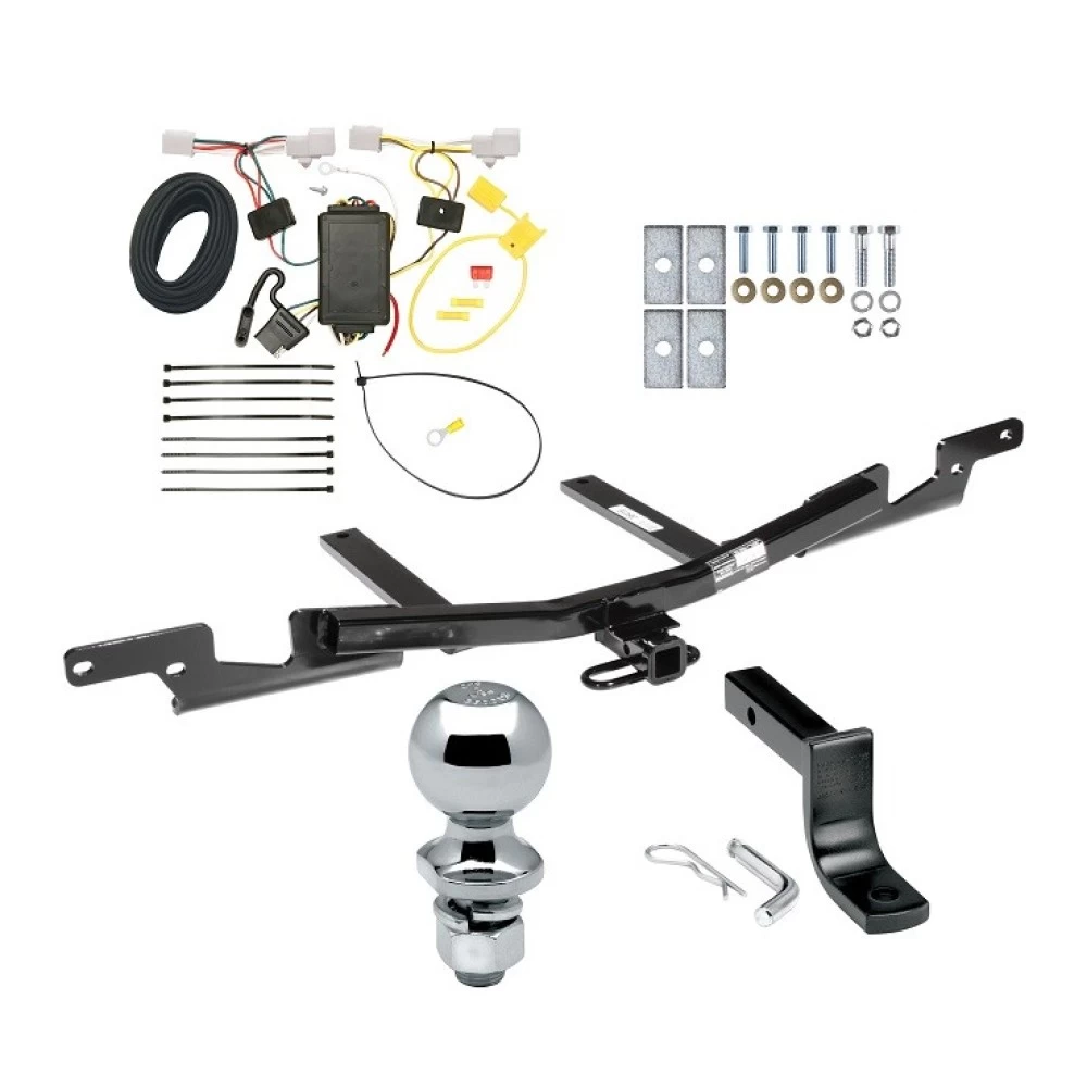 Trailer Tow Hitch For 07-12 Lexus ES350 All Models Complete Package w/ Wiring Draw Bar Kit and 2" Ball