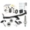 Trailer Tow Hitch For 07-07 Jeep Patriot 07-10 Compass Ultimate Package w/ Wiring Draw Bar Kit Interchange 2" 1-7/8" Ball Lock and Cover