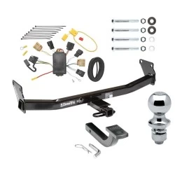 Trailer Tow Hitch For 07-07 Jeep Patriot 07-10 Compass Complete Package w/ Wiring Draw Bar and 1-7/8" Ball