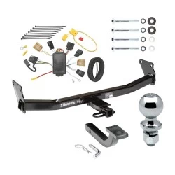 Trailer Tow Hitch For 07-07 Jeep Patriot 07-10 Compass Complete Package w/ Wiring Draw Bar Kit and 2" Ball