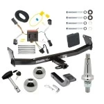 Trailer Tow Hitch For 11-16 Jeep Compass 17-17 (Old Body Style) Ultimate Package w/ Wiring Draw Bar Kit Interchange 2" 1-7/8" Ball Lock and Cover