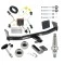Trailer Tow Hitch For 11-16 Jeep Compass 17-17 (Old Body Style) Ultimate Package w/ Wiring Draw Bar Kit Interchange 2" 1-7/8" Ball Lock and Cover