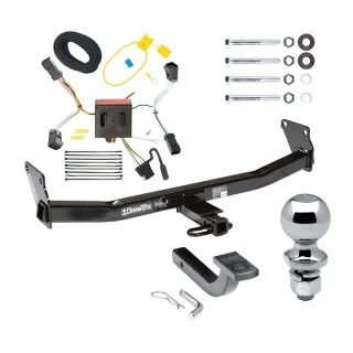 Trailer Tow Hitch For 11-16 Jeep Compass 17-17 (Old Body Style) Complete Package w/ Wiring Draw Bar Kit and 2" Ball