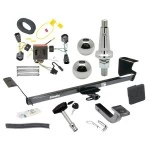 Trailer Tow Hitch For 08-10 Chrysler Town and Country Dodge Grand Caravan Ultimate Package w/ Wiring Draw Bar Kit Interchange 2" 1-7/8" Ball Lock and Cover