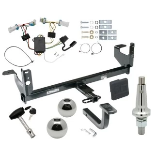 Trailer Tow Hitch For 07-09 Saturn Aura All Models Ultimate Package w/ Wiring Draw Bar Kit Interchange 2" 1-7/8" Ball Lock and Cover