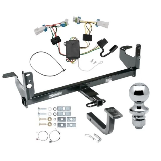 Trailer Tow Hitch For 07-09 Saturn Aura Complete Package w/ Wiring Draw Bar and 1-7/8" Ball