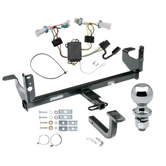 Trailer Tow Hitch For 07-09 Saturn Aura Complete Package w/ Wiring Draw Bar Kit and 2" Ball