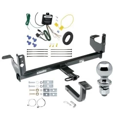 Trailer Tow Hitch For 08-12 Chevrolet Malibu LTZ Model Complete Package w/ Wiring Draw Bar Kit and 2" Ball