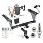 Trailer Tow Hitch For 10-19 Subaru Outback Wagon Ultimate Package w/ Wiring Draw Bar Kit Interchange 2" 1-7/8" Ball Lock and Cover