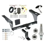 Trailer Tow Hitch For 10-14 Subaru Legacy All Models Ultimate Package w/ Wiring Draw Bar Kit Interchange 2" 1-7/8" Ball Lock and Cover