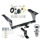 Trailer Tow Hitch For 15-19 Subaru Legacy All Models Complete Package w/ Wiring Draw Bar and 1-7/8" Ball