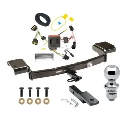 Trailer Tow Hitch For 11-16 KIA Sportage All Models Complete Package w/ Wiring Draw Bar and 1-7/8" Ball