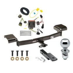 Trailer Tow Hitch For 11-16 KIA Sportage All Models Complete Package w/ Wiring Draw Bar Kit and 2" Ball
