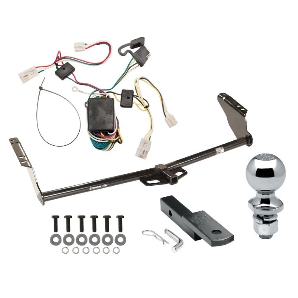 Trailer Tow Hitch For 04-10 Toyota Sienna All Models Complete Package w/ Wiring Draw Bar Kit and 2" Ball