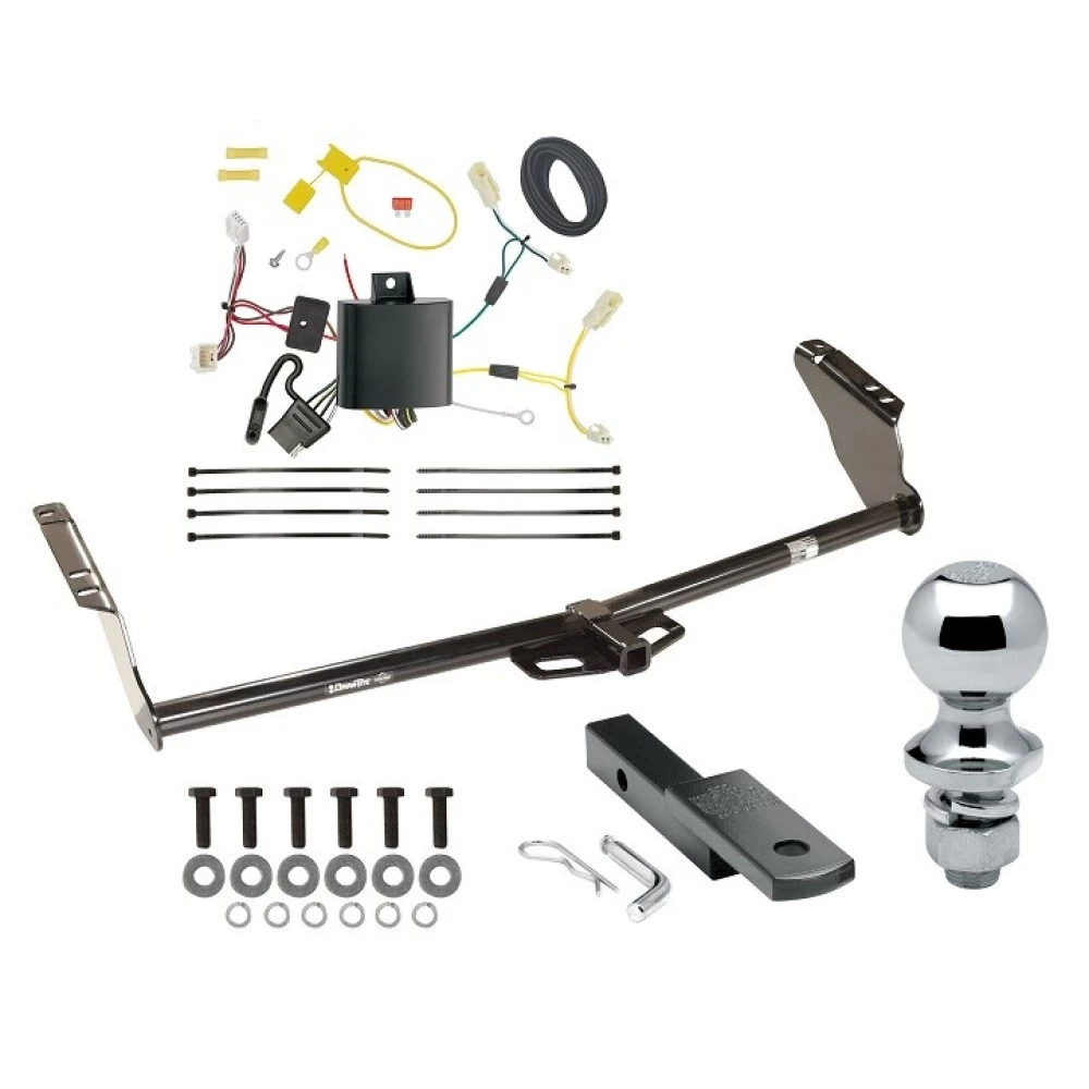 Trailer Tow Hitch For 11-14 Toyota Sienna (15-20 SE ONLY) Complete Package w/ Wiring Draw Bar and 1-7/8" Ball