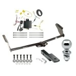 Trailer Tow Hitch For 11-14 Toyota Sienna (15-20 SE ONLY) Class 2 Complete Package w/ Wiring Draw Bar Kit and 2" Ball