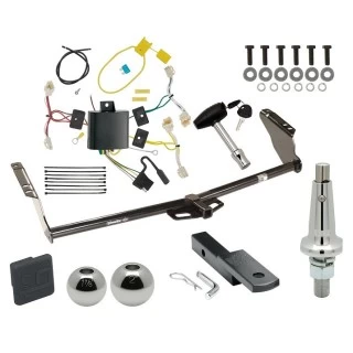 Trailer Tow Hitch For 15-20 Toyota Sienna Exc SE Ultimate Package w/ Wiring Draw Bar Kit Interchange 2" 1-7/8" Ball Lock and Cover