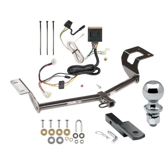 Trailer Tow Hitch For 12-16 Honda CR-V All Models Class 2 Complete Package w/ Wiring Draw Bar Kit and 2" Ball