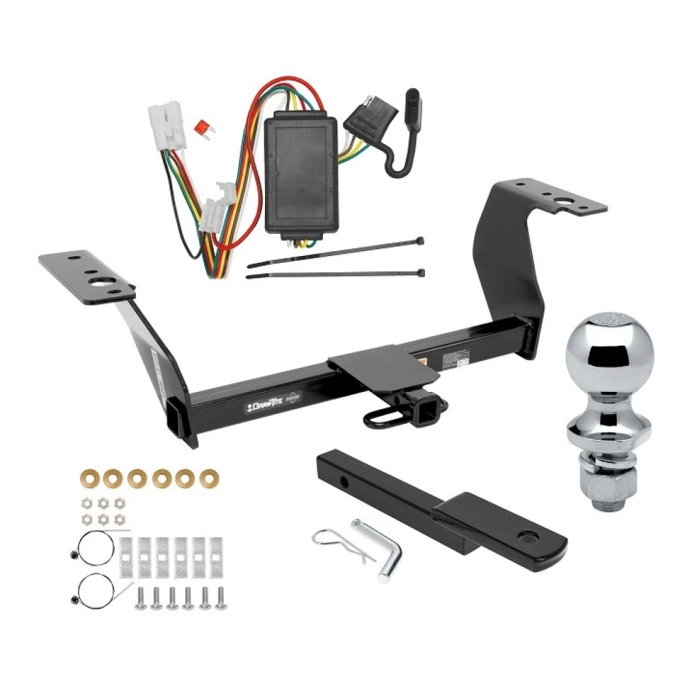 Trailer Tow Hitch For 14-18 Subaru Forester Complete Package w/ Wiring Draw Bar and 1-7/8" Ball
