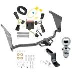 Trailer Tow Hitch For 13-16 Ford Escape All Models Class 2 Complete Package w/ Wiring Draw Bar and 1-7/8" Ball