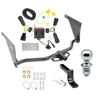 Trailer Tow Hitch For 13-16 Ford Escape Class 2 Complete Package w/ Wiring Draw Bar and 1-7/8" Ball