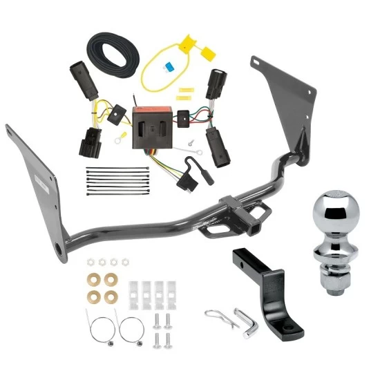 Trailer Tow Hitch For 13-16 Ford Escape Class 2 Complete Package w/ Wiring Draw Bar and 1-7/8" Ball