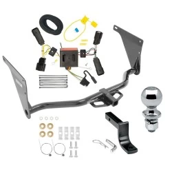 Trailer Tow Hitch For 13-16 Ford Escape All Models Class 2 Complete Package w/ Wiring Draw Bar Kit and 2" Ball