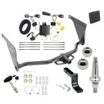 Trailer Tow Hitch For 17-18 Ford Escape All Models Class 2 Ultimate Package w/ Wiring Draw Bar Kit Interchange 2" 1-7/8" Ball Lock and Cover