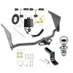Trailer Tow Hitch For 2019 Ford Escape Class 2 Complete Package w/ Wiring Draw Bar and 1-7/8" Ball