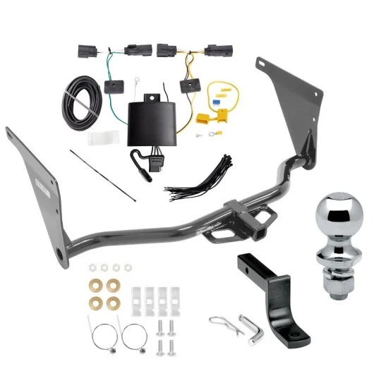 Trailer Tow Hitch For 2019 Ford Escape Class 2 Complete Package w/ Wiring Draw Bar and 1-7/8" Ball