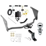 Trailer Tow Hitch For 19-19 Ford Escape All Models Class 2 Complete Package w/ Wiring Draw Bar Kit and 2" Ball