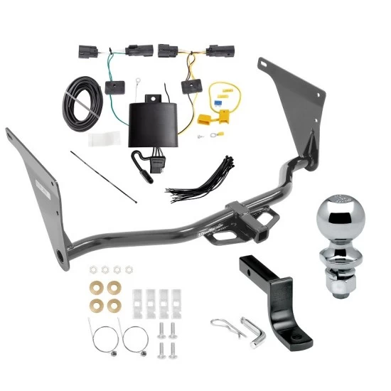 Trailer Tow Hitch For 19-19 Ford Escape All Models Class 2 Complete Package w/ Wiring Draw Bar Kit and 2" Ball