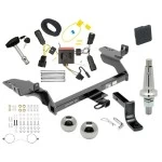 Trailer Tow Hitch For 13-16 Ford Escape Ultimate Package w/ Wiring Draw Bar Kit Interchange 2" 1-7/8" Ball Lock and Cover