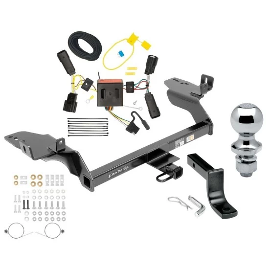 Trailer Tow Hitch For 13-16 Ford Escape All Models Complete Package w/ Wiring Draw Bar and 1-7/8" Ball