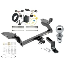 Trailer Tow Hitch For 17-18 Ford Escape All Models Complete Package w/ Wiring Draw Bar Kit and 2" Ball