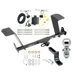 Trailer Tow Hitch For 13-18 Lexus ES350 All Models Complete Package w/ Wiring Draw Bar and 1-7/8" Ball
