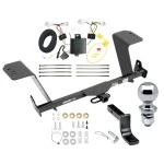 Trailer Tow Hitch For 13-18 Lexus ES350 All Models Complete Package w/ Wiring Draw Bar Kit and 2" Ball