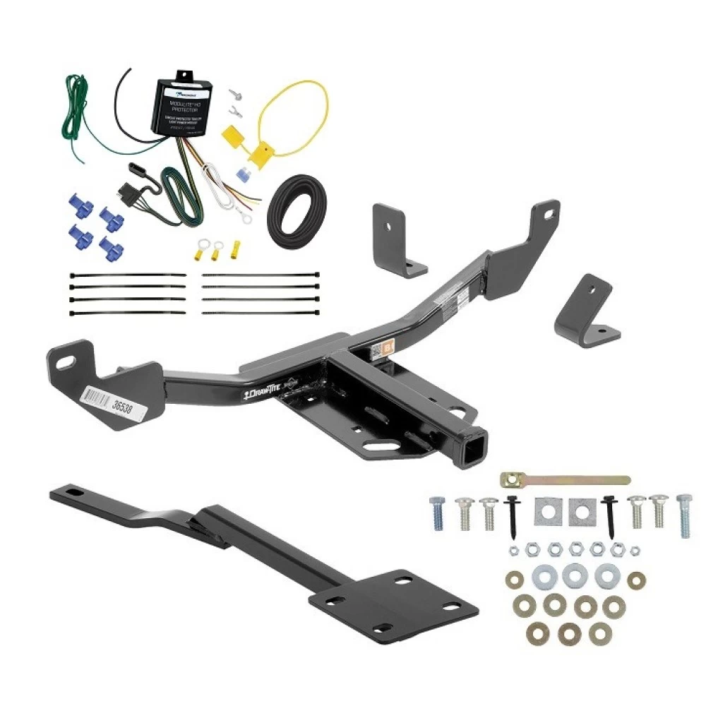 Trailer Tow Hitch For 11-17 Buick Regal 13-15 Chevy Malibu (2016 Old Body) 13-19 Cadillac XTS Class 2 w/ Wiring Harness Kit