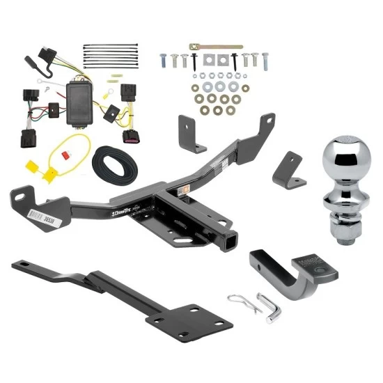 Trailer Tow Hitch For 10-16 Buick LaCrosse All Models Class 2 Complete Package w/ Wiring Draw Bar and 1-7/8" Ball