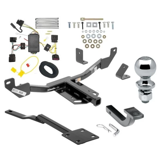 Trailer Tow Hitch For 11-13 Buick Regal Class 2 Complete Package w/ Wiring Draw Bar Kit and 2" Ball