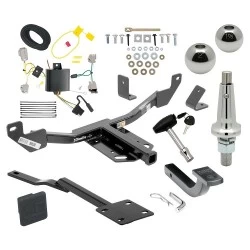 Trailer Tow Hitch For 14-20 Chevrolet Impala (New Body Style) Class 2 Ultimate Package w/ Wiring Draw Bar Kit Interchange 2" 1-7/8" Ball Lock and Cover