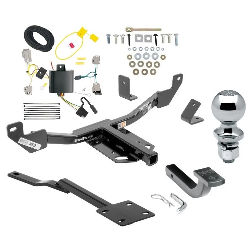 Trailer Tow Hitch For 14-20 Chevrolet Impala (New Body Style) Class 2 Complete Package w/ Wiring Draw Bar Kit and 2" Ball