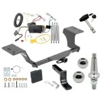 Trailer Tow Hitch For 12-17 Toyota Camry All Models Ultimate Package w/ Wiring Draw Bar Kit Interchange 2" 1-7/8" Ball Lock and Cover