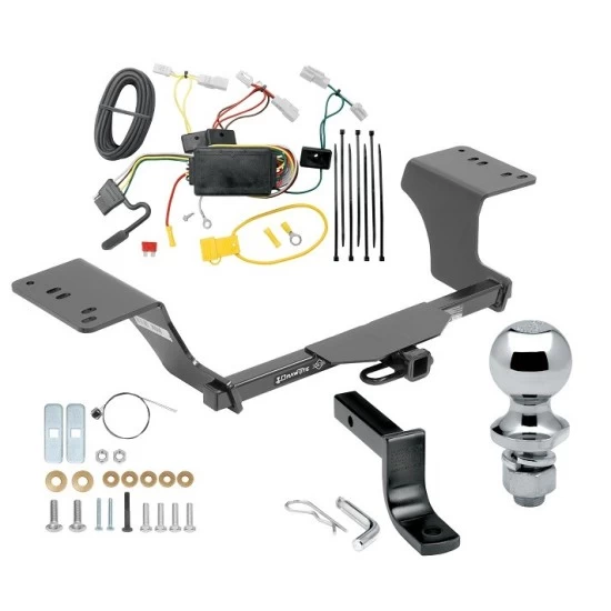 Trailer Tow Hitch For 12-17 Toyota Camry All Models Class 2 Complete Package w/ Wiring Draw Bar and 1-7/8" Ball