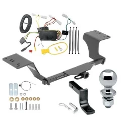 Trailer Tow Hitch For 12-17 Toyota Camry All Models Class 2 Complete Package w/ Wiring Draw Bar Kit and 2" Ball